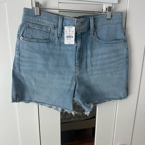 J. Crew Jean Shorts Faded Blue Denim Mom Shorts Women’s Size 29 NWT